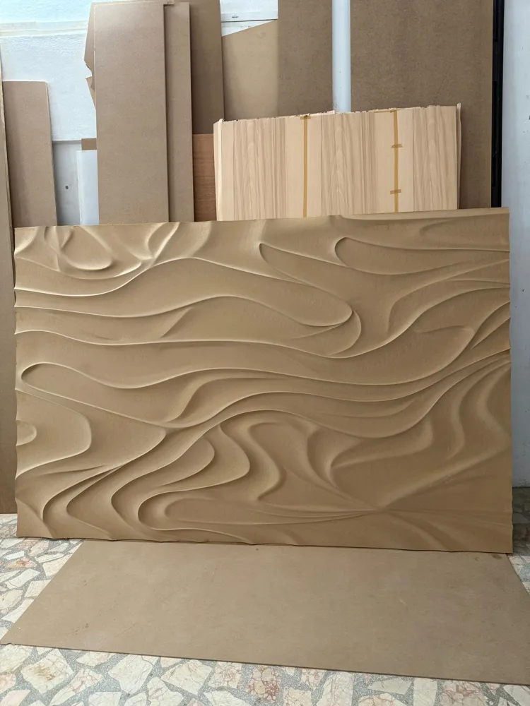 Surface detail of a wave-pattern panel