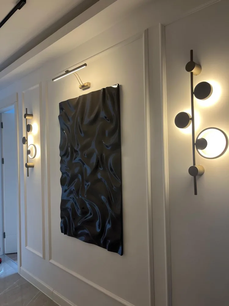 Decorative relief panel in an interior