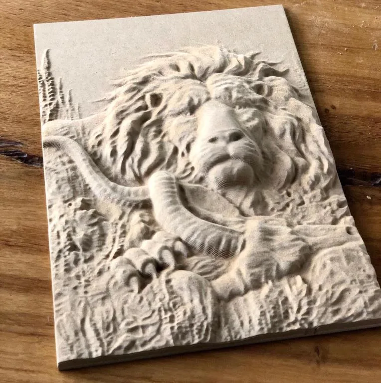 Aslan rölyefinin yakın görünümü