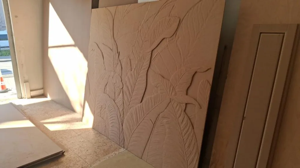 Ham yaprak desenli panel
