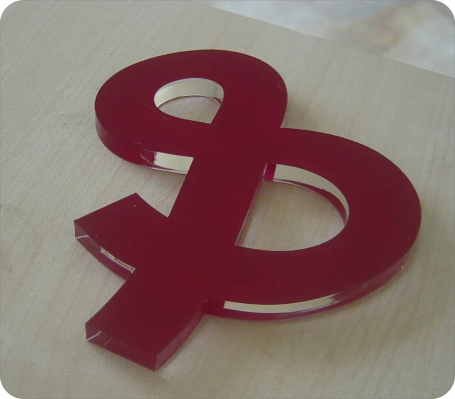 Renkli pleksi logo kesimi